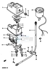 DR600R (E2) drawing SPEEDOMETER (MODEL G)