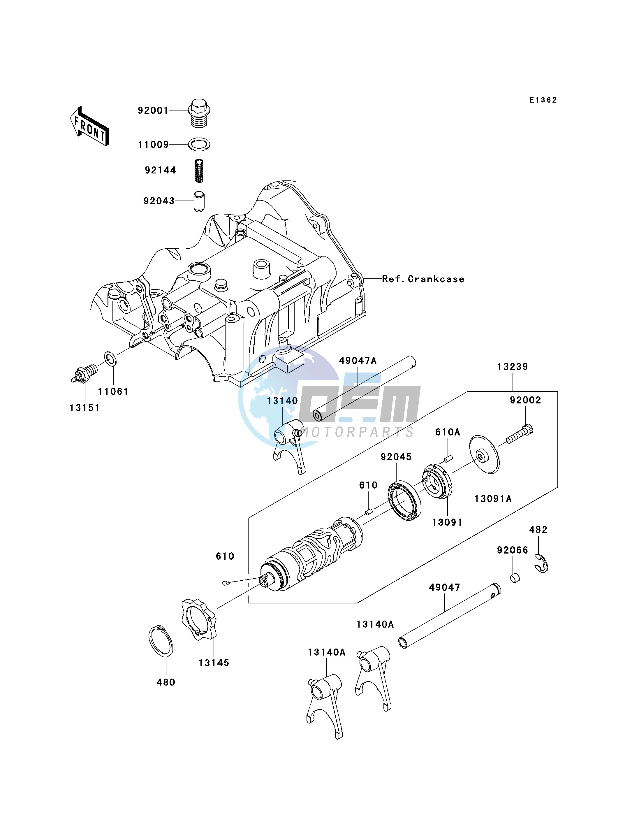 GEAR CHANGE DRUM_SHIFT FORK-- S- -