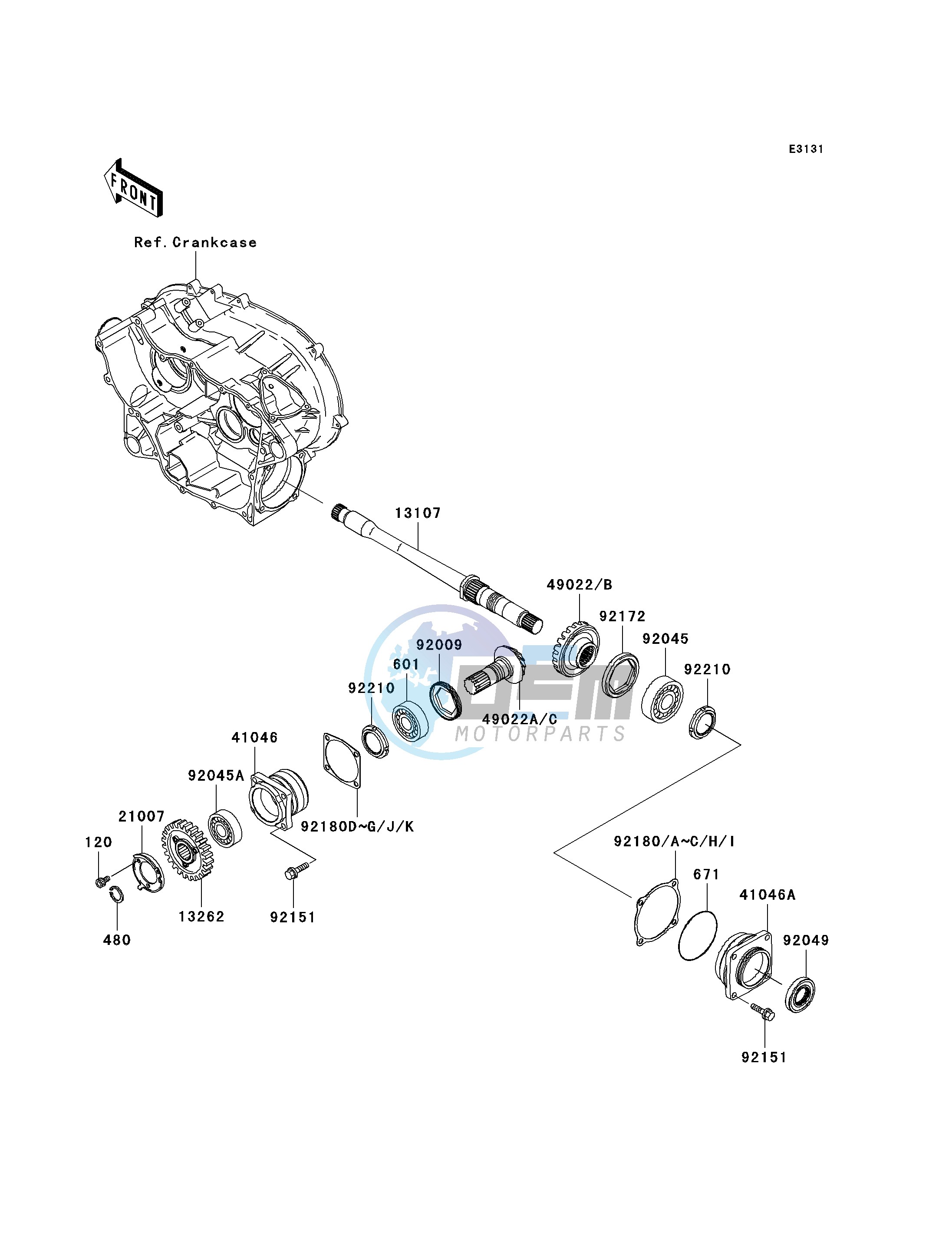 FRONT BEVEL GEAR