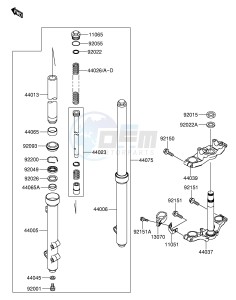 RM65 (E19) drawing FRONT FORK