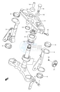 GS500E (E2) drawing STEERING STEM