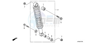 TRX420FPMC TRX420 ED drawing REAR CUSHION