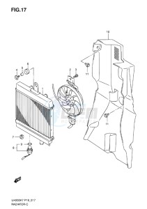 UH200 BURGMAN EU-UK drawing RADIATOR