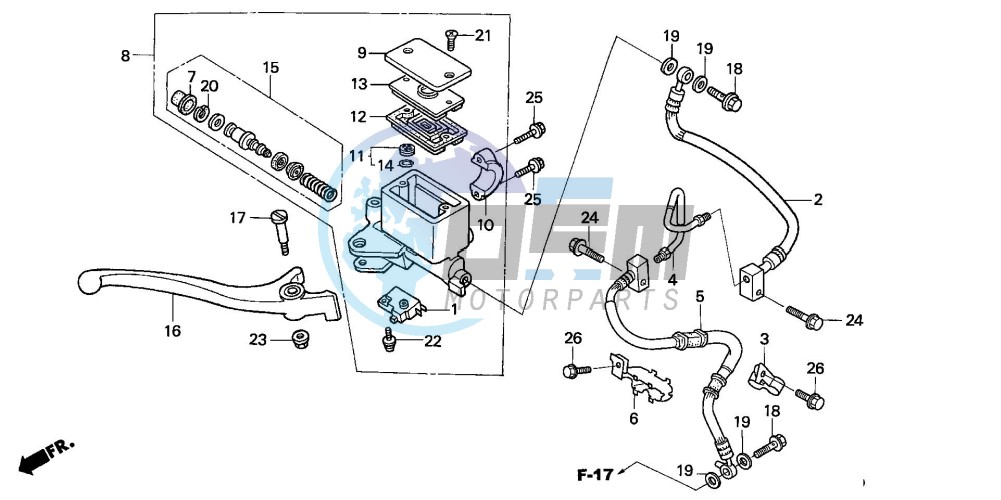 FR. BRAKE MASTER CYLINDER (NSS250X)