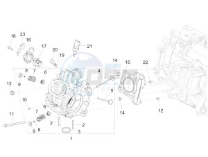 GTS 125 E4 ABS 4T SUPER (EMEA) drawing Cylinder head unit - Valve