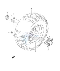 LT-A500XP Z drawing RIGHT REAR WHEEL