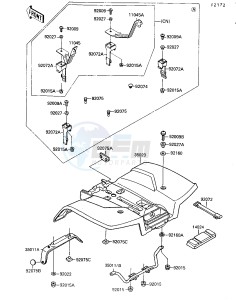 KSF 250 A [MOJAVE 250] (A8-A9) [MOJAVE 250] drawing REAR FENDER-- S- -