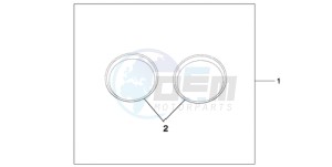 CBF600NA9 Europe Direct - (ED / ABS 25K) drawing METER RING