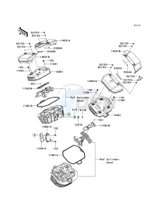 VN 1700 A [VULCAN 1700 VOYAGER] (9FA) A9FA drawing CYLINDER HEAD COVER