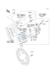 KVF 650 E [BRUTE FORCE 650 4X4 HARDWOODS GREEN HD] (E6F-E9F) E7F drawing FRONT BRAKE