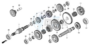 TRX420FE FOURTRAX ES drawing TRANSMISSION