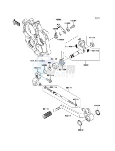 VERSYS_ABS KLE650DBF GB XX (EU ME A(FRICA) drawing Gear Change Mechanism