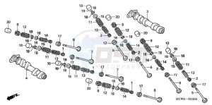 VFR800A9 Ireland - (EK / ABS MME TWO) drawing CAMSHAFT/VALVE (FRONT)