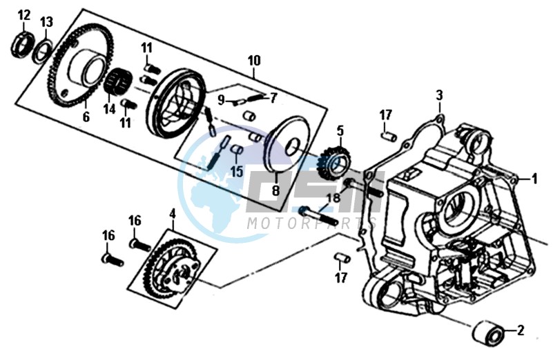 CRANKCASE  RIGHT / OIL PUMP