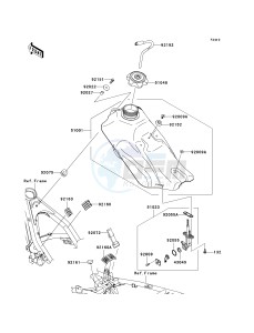 KLX 140 A [KLX140] (A8F-A9FA) A8F drawing FUEL TANK