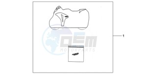 CBR1000RAA Europe Direct - (ED / ABS) drawing INDOOR CYCLE COVER