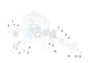 Primavera 50 4T-4V (EMEA) drawing Rocking levers support unit