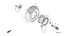 TRX420FPAC TRX420 ED drawing REAR WHEEL