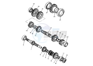 XV VIRAGO 750 drawing TRANSMISSION