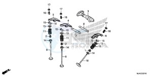 VT750C2SE Shadow - VT750C2S-E UK - (E) drawing CAMSHAFT/ VALVE (REAR)