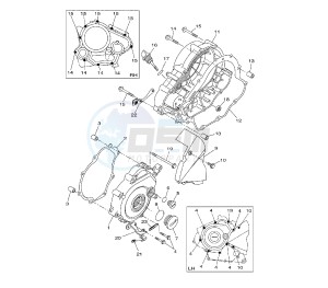 YZF R 125 drawing CRANKCASE COVER