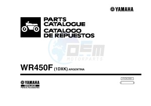 WR450F (1DXK) drawing .1-Front-Page