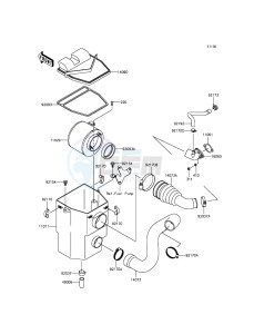 MULE 600 KAF400BGF EU drawing Air Cleaner