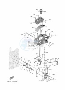 YXF1000EW YX10FRPAP (B4JF) drawing SHIFT SHAFT