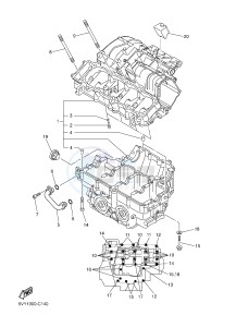 FZ8-NA FZ8 (NAKED, ABS) 800 (59P9) drawing CRANKCASE