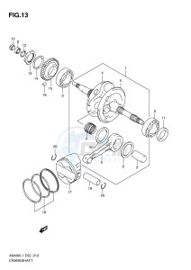 AN400 (E2) Burgman drawing CRANKSHAFT