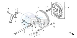 ANF125 drawing REAR BRAKE PANEL (ANF1256/7/T6)