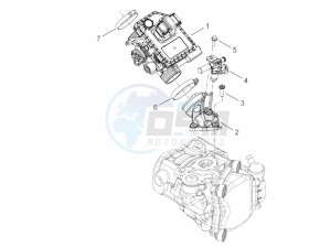 MP3 300 YOUrban ERL drawing Throttle body - Injector - Union pipe