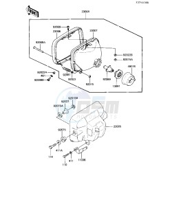 KZ 550 H [GPZ] (H1-H2) [GPZ] drawing HEADLIGHT