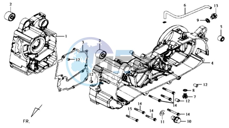 CRANKCASE RIGHT / START MOTOR