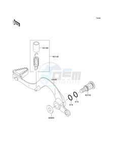 KX 450 E (KX450F MONSTER ENERGY) (E9FA) E9FA drawing BRAKE PEDAL