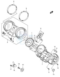 DL1000 (E2) V-Strom drawing SPEEDOMETER (MODEL K2 K3)