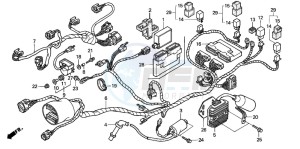 VTR1000SP RC51 drawing WIRE HARNESS (REAR)