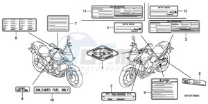 CB600F9 Spain - (SP) drawing CAUTION LABEL