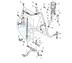 YZF R 750 drawing REAR MASTER CYLINDER