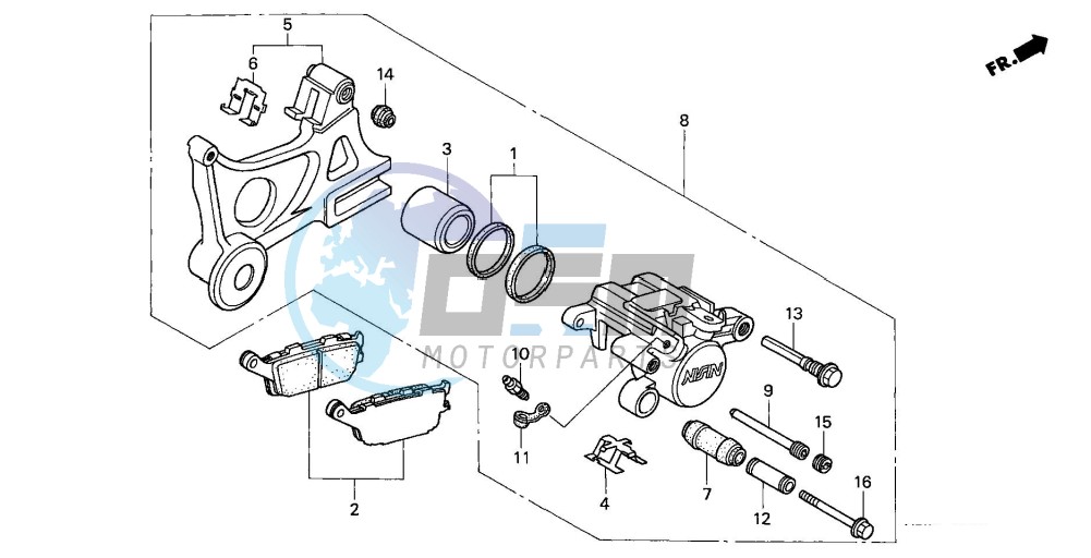 REAR BRAKE CALIPER