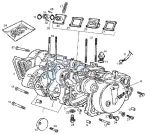 GPR 50 drawing Crankcase