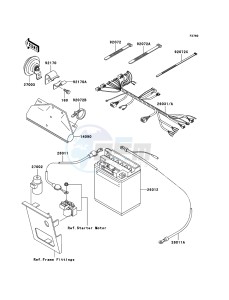 KLF250 KLF250A9F EU GB drawing Chassis Electrical Equipment