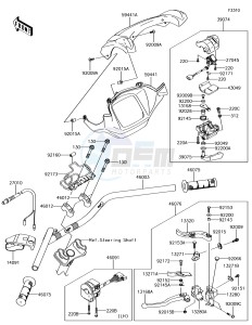 BRUTE FORCE 750 4x4i EPS KVF750HJF EU drawing Handlebar