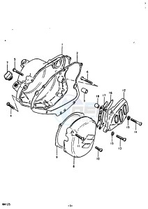 RM125 (N-T) drawing CRANKCASE COVER