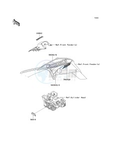 KSF 250 A [MOJAVE 250] (A15-A18) [MOJAVE 250] drawing DECALS-- KSF250-A15- -