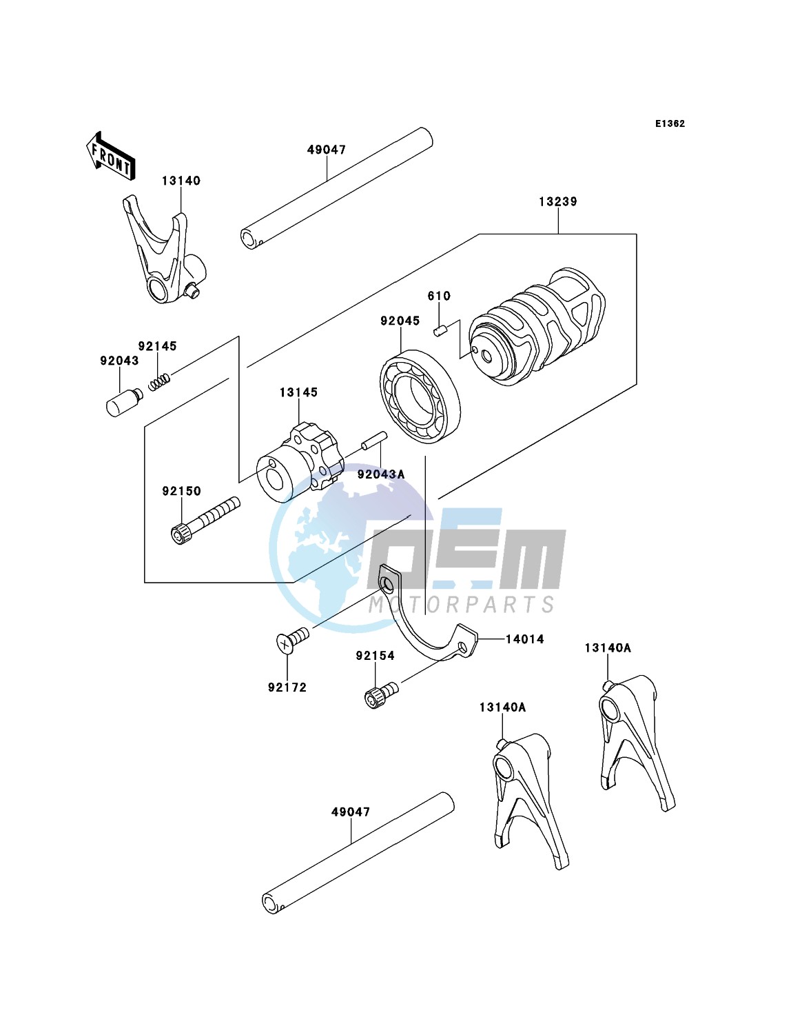 Gear Change Drum/Shift Fork(s)