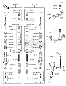 KX85 KX85CEF EU drawing Front Fork