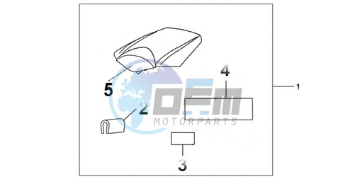 REAR SEAT COWL ACHILLES BLACK METALLIC