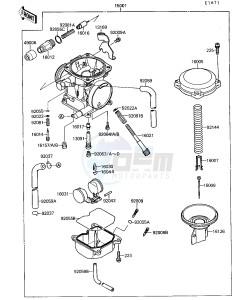 KSF 250 A [MOJAVE 250] (A3-A7) [MOJAVE 250] drawing CARBURETOR