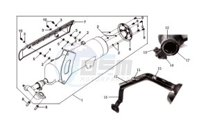 GTS 125 drawing EXHAUST